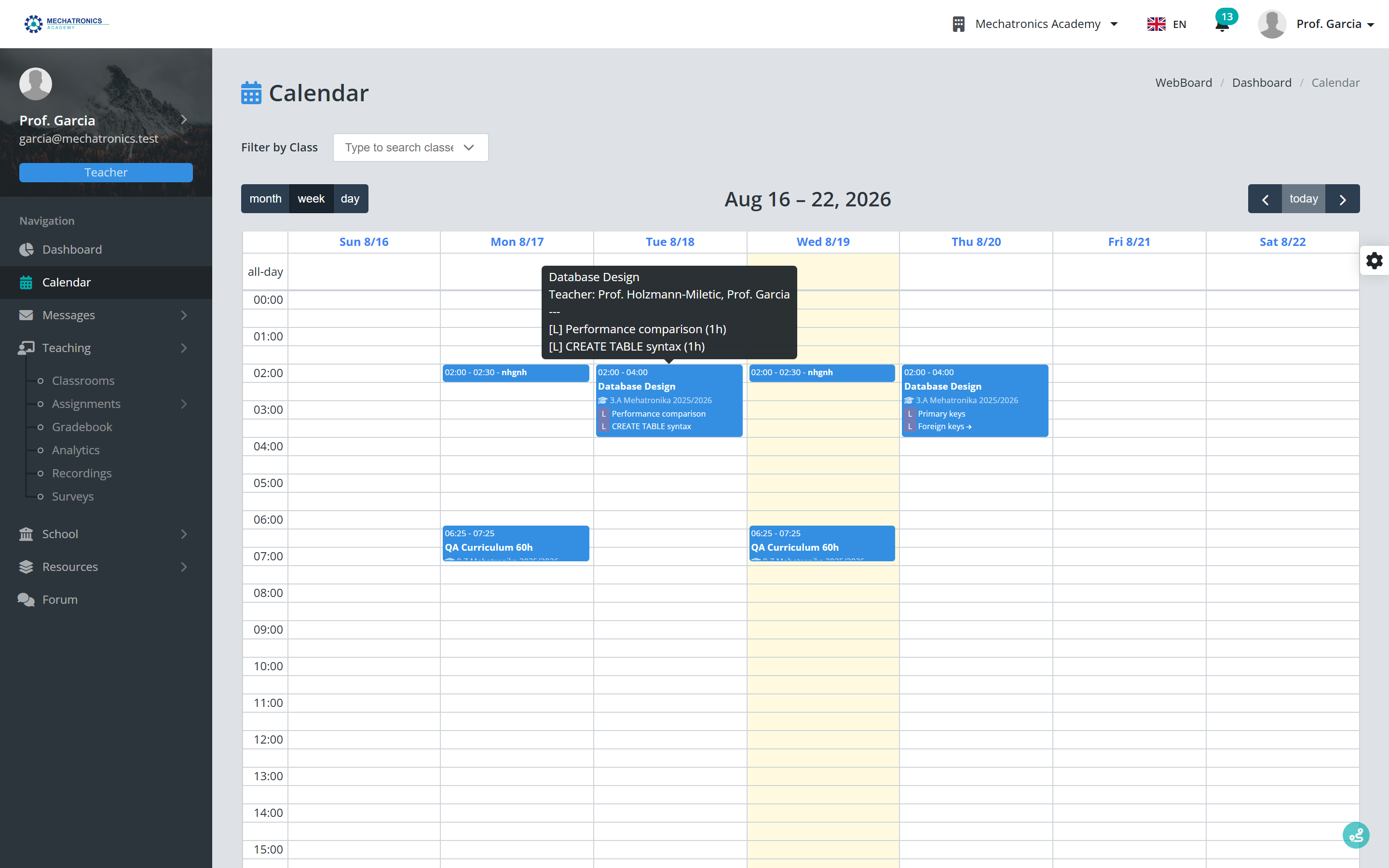 A timetable that understands schools
