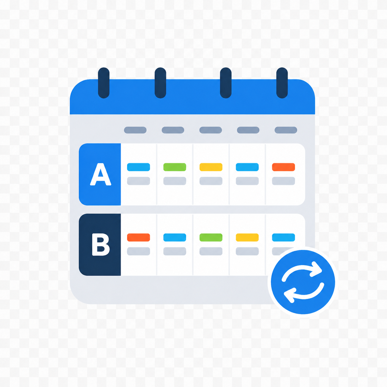 Calendrier avec Semaine A et B